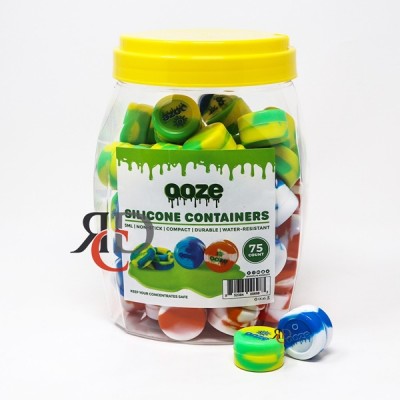 OOZE TIE DYE SILICONE CONTAINERS 5ML - 75CT/ JAR - SJ150